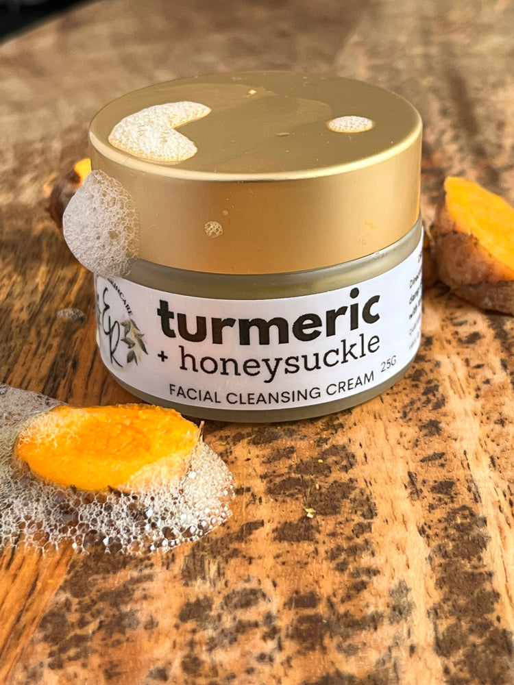 Gentle exfoliating Turmeric Cleansing Cream made with Organic Turmeric