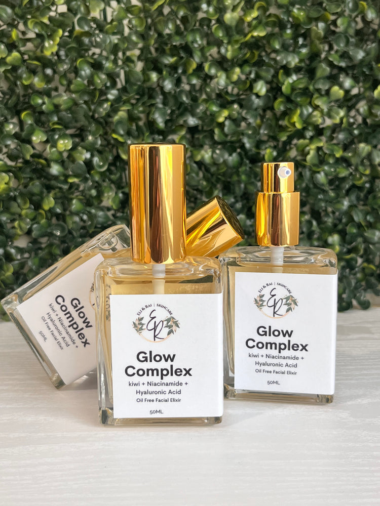 Glow Complex, Oil Free Elixir for even skin tone.