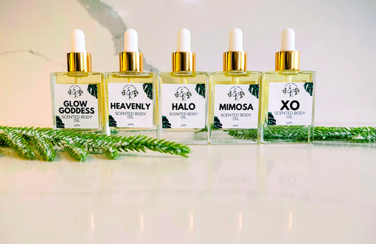 Mini Body Oil Discovery Set – 5 Cold Pressed Scented Body Oils