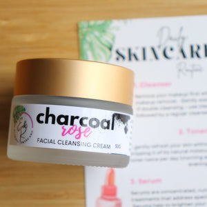 Charcoal Rose Cleansing Cream, Gentle Purifying Cleanser - Eli & Rai