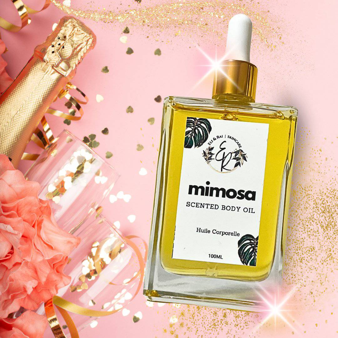 Mimosa Scented Body Oil - moisturizing body oil, scented body oil, 